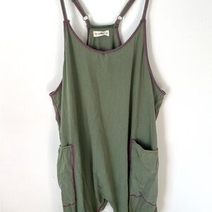 Natural Life Overalls/Jumpsuit JERSEY- olive green - XL